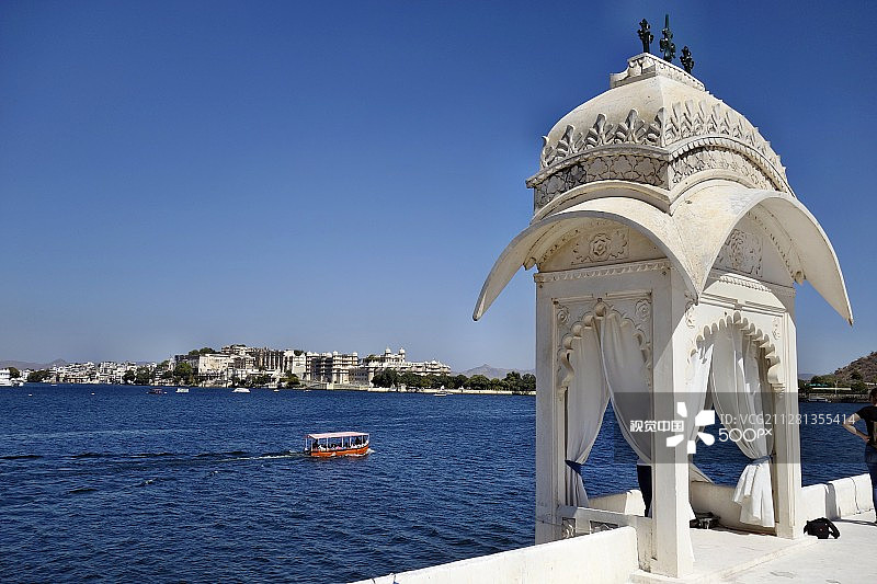 乌代浦皮丘拉湖贾格曼迪尔岛图片素材