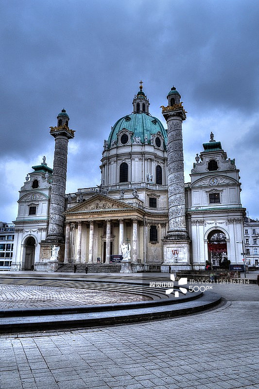 维也纳卡尔教堂图片素材