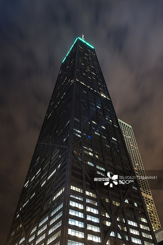 约翰·汉考克夜景图片素材