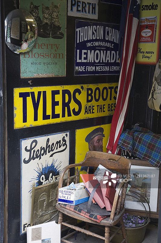 爱丁堡古董店橱窗图片素材