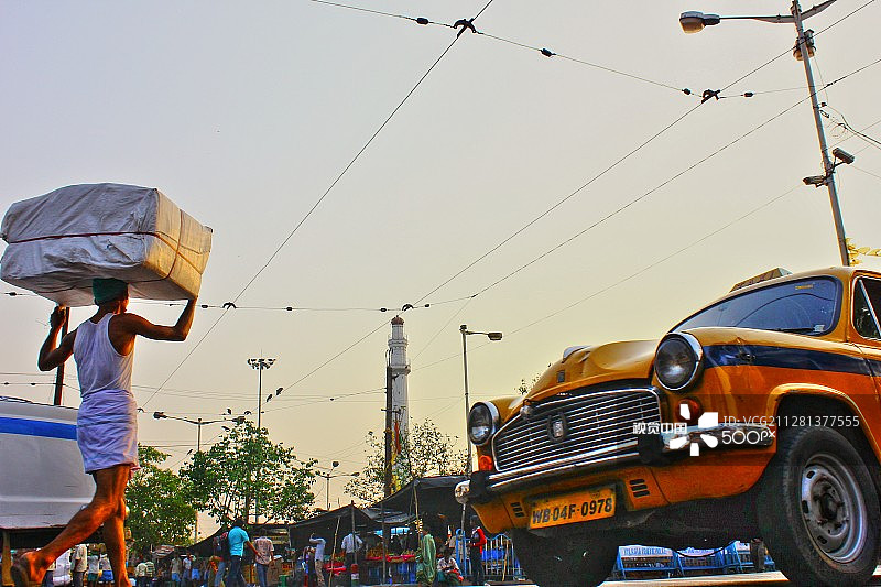 加尔各答的傍晚图片素材