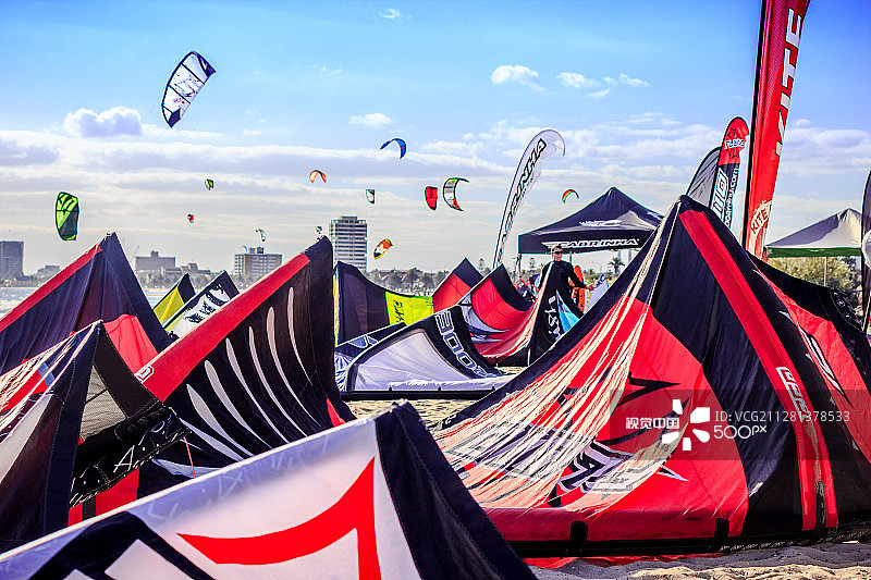风筝冲浪颜色图片素材