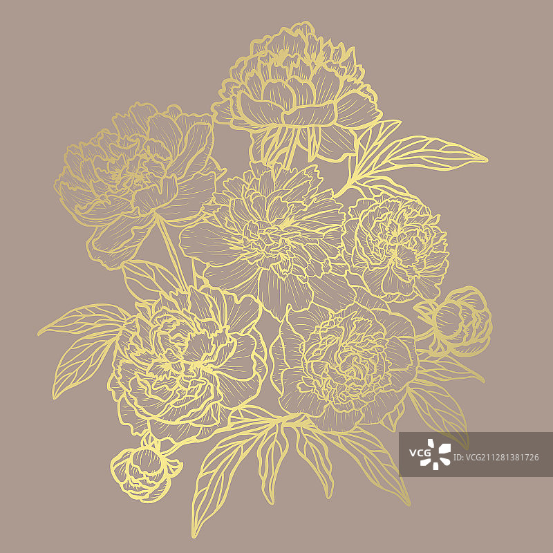 金色的花装饰图片素材