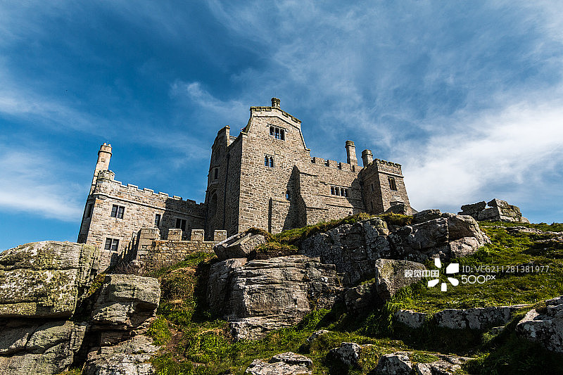 康沃尔郡圣迈克尔山图片素材