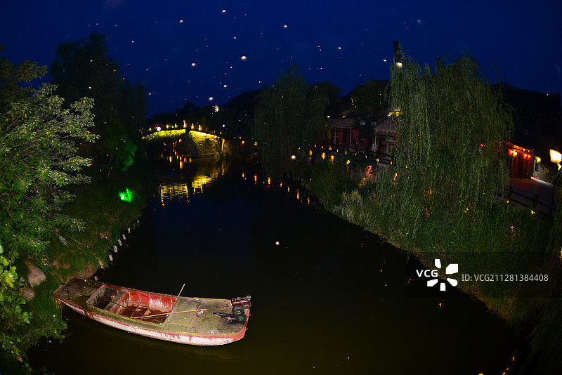 窑湾夜色图片素材