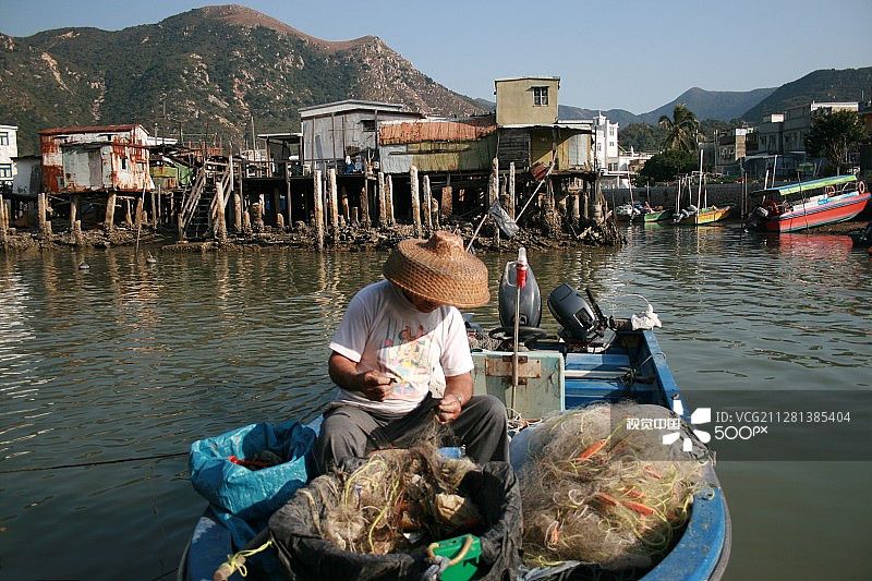 大澳渔民图片素材
