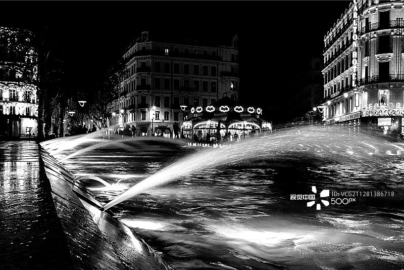 里昂夜景图片素材