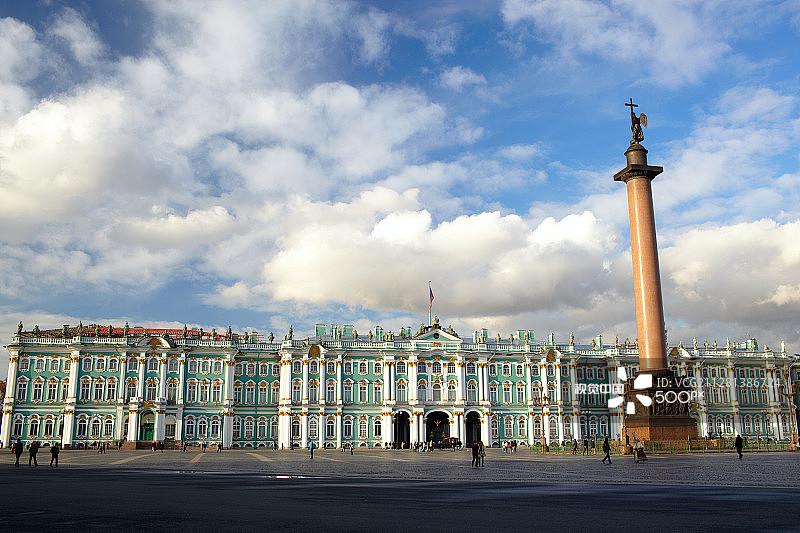 冬宫和亚历山大柱图片素材