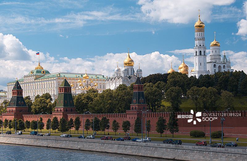 莫斯科克里姆林宫和滨水区图片素材