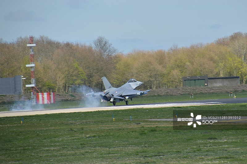 吕伐登空军基地的弗里斯兰旗帜射击图片素材