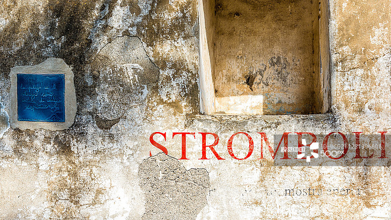 斯特龙博利火山图片素材