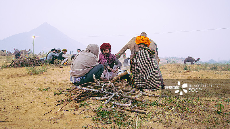 普什卡的游牧民族图片素材