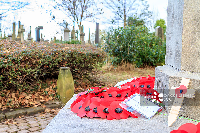 十一月的昂德克利夫公墓图片素材