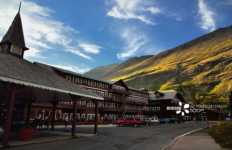 冰川国家公园的万冰川酒店图片素材