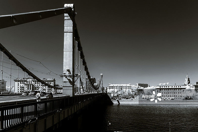 莫斯科城市景观红外线视图图片素材