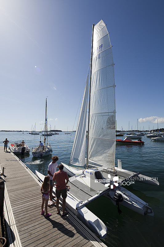 法国布列塔尼莫尔比昂省的阿拉东角图片素材