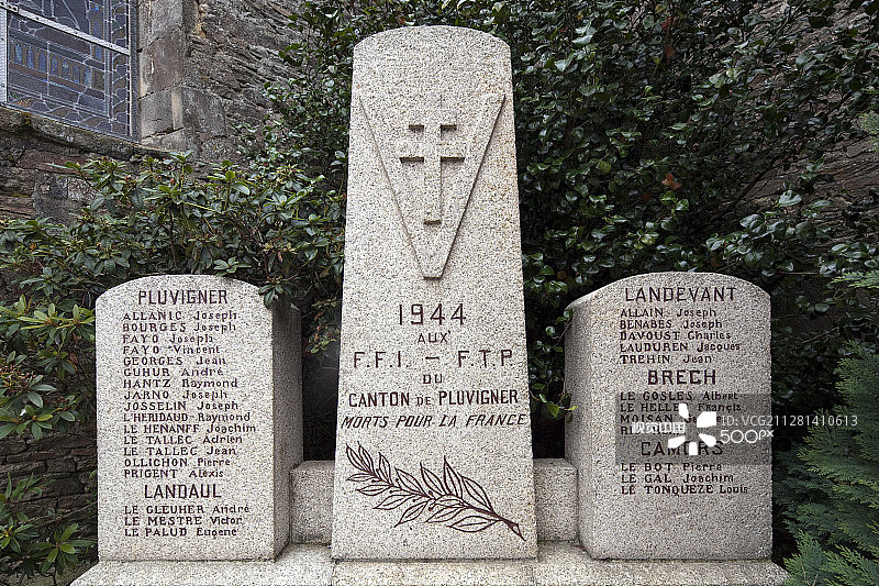 法国布列塔尼莫尔比昂省普吕维涅二战纪念馆图片素材