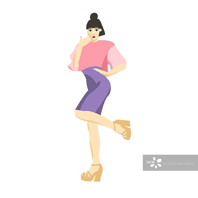 扁平风格时尚人物系列3图片素材