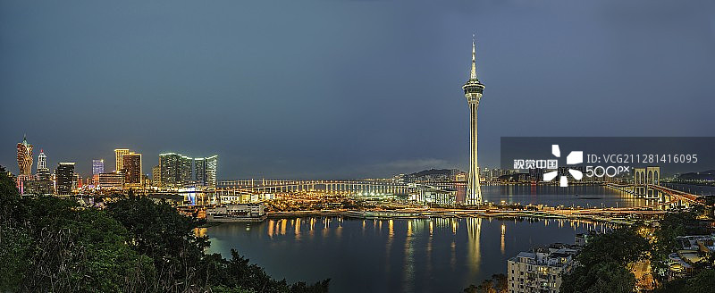中国澳门南湾湖景全景图片素材