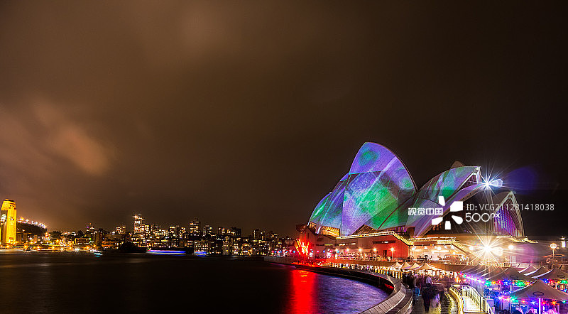 2015年悉尼灯光秀悉尼歌剧院图片素材