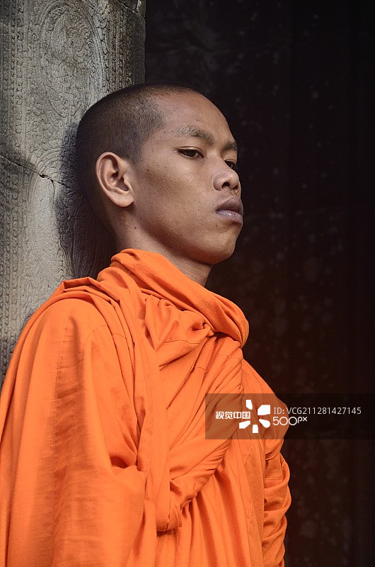 在巴戎寺的僧侣图片素材