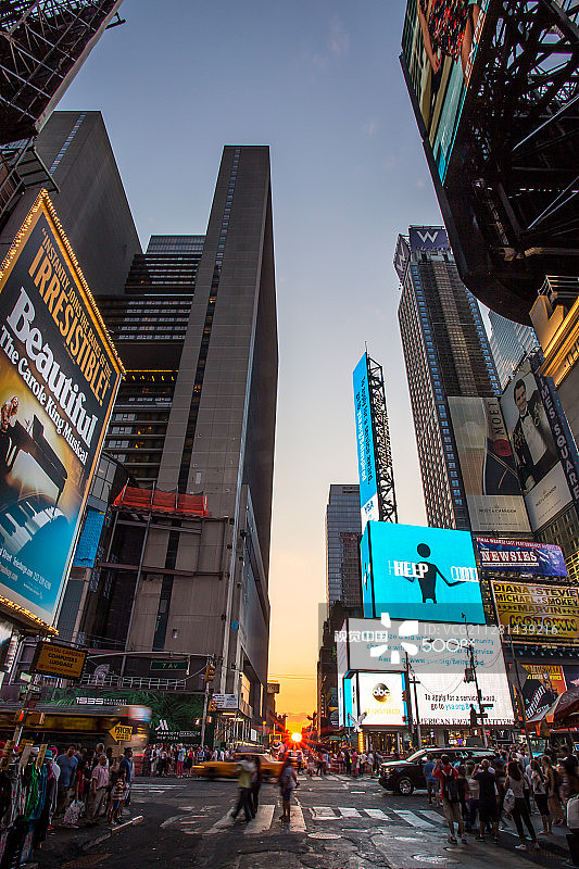 时代广场曼哈顿悬日图片素材