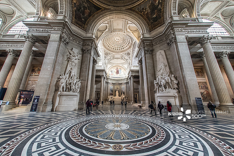 巴黎万神庙内部建筑图片素材