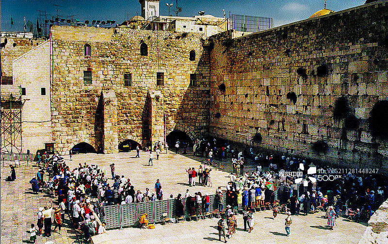 耶路撒冷西墙的安息日图片素材