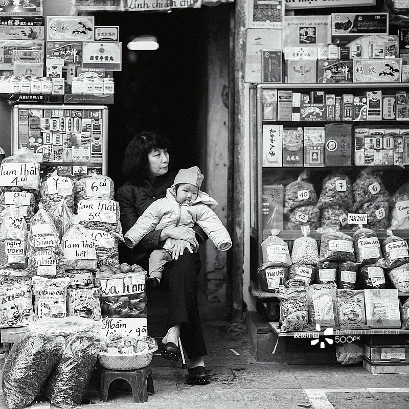 奶奶和孙子图片素材