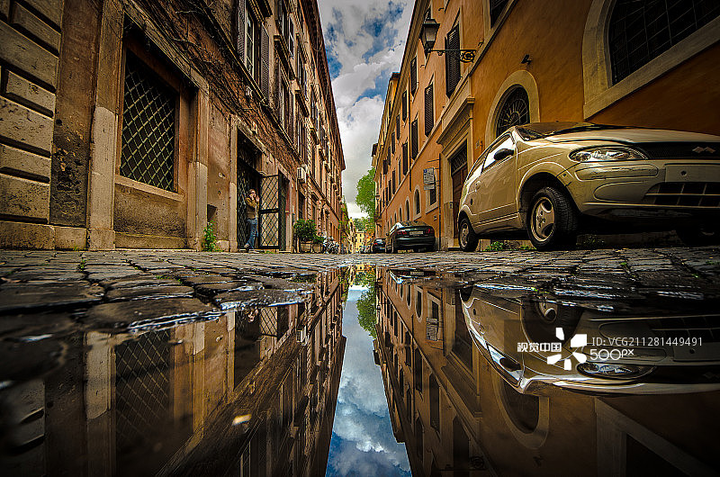 雨后的罗马特拉斯提弗列图片素材