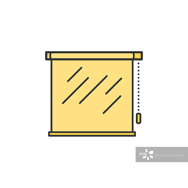 卷帘百叶窗细线图标图片素材