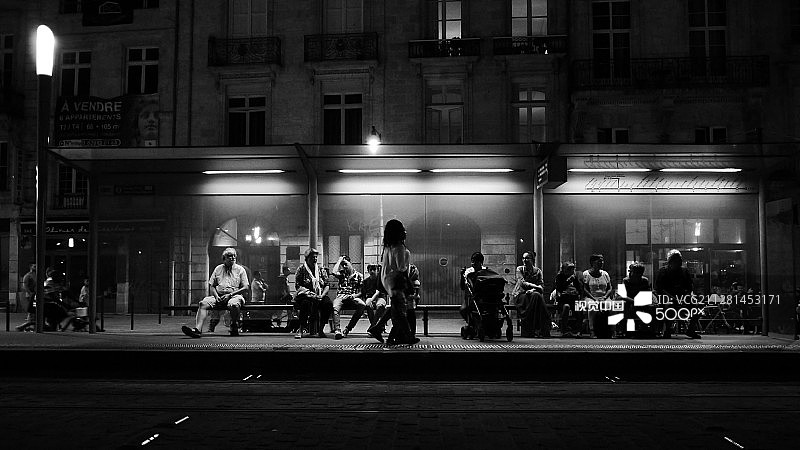 等待有轨电车图片素材