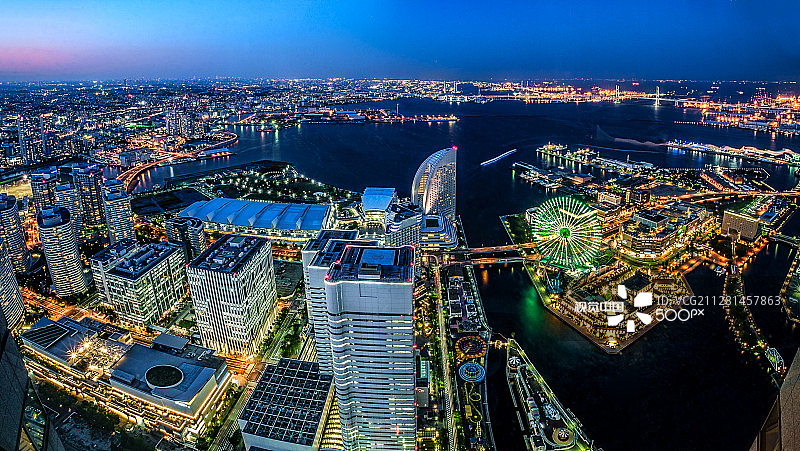 横滨天际线图片素材