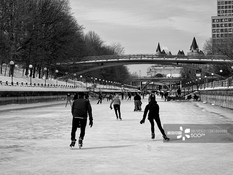里多运河滑冰道图片素材