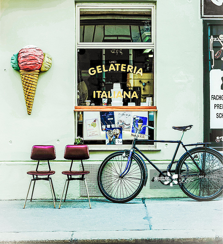 意式冰淇淋店图片素材