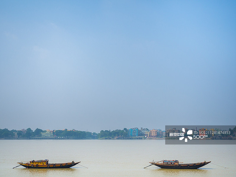 恒河上的船只图片素材