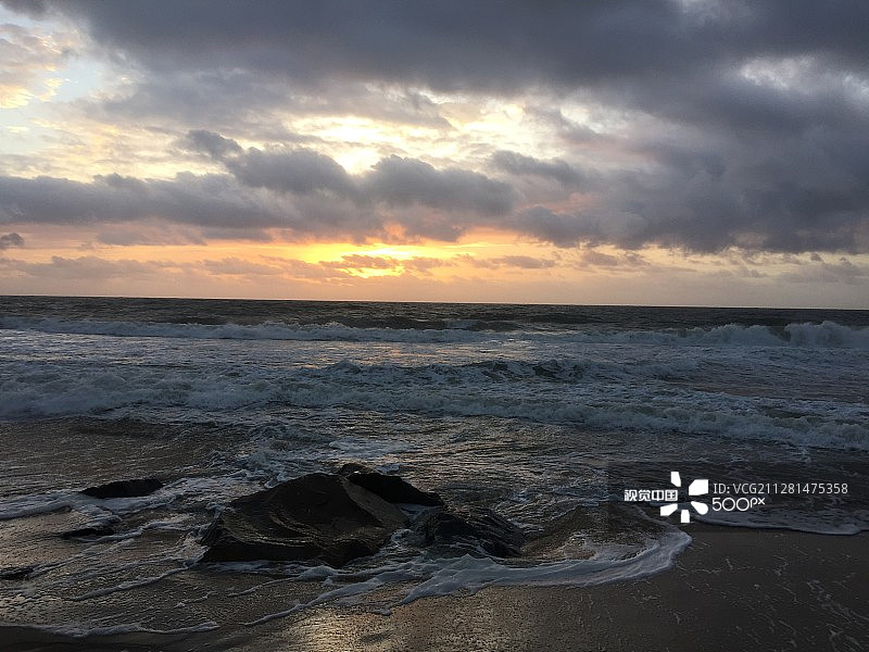 2015年9月21日马里兰州海洋城的日出图片素材