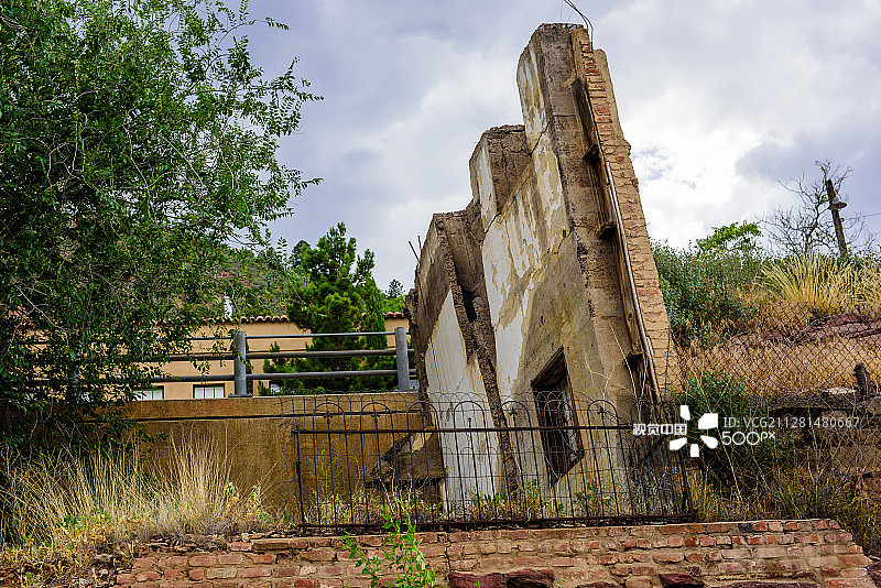 亚利桑那州杰罗姆的幽灵墙图片素材