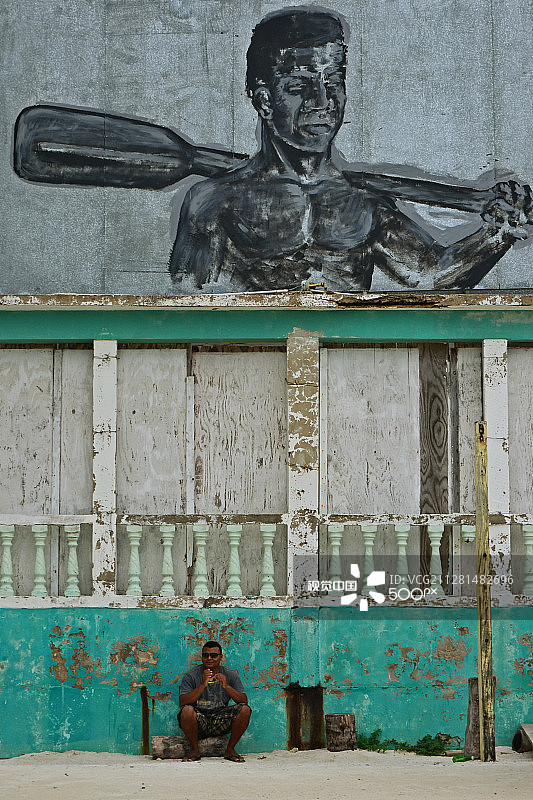 科尔克岛的伯利兹人图片素材