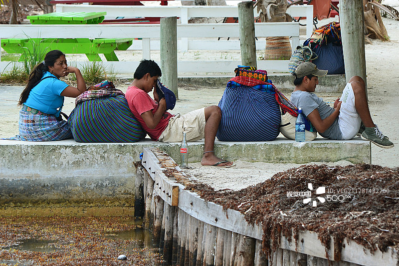 科尔克岛的伯利兹人图片素材