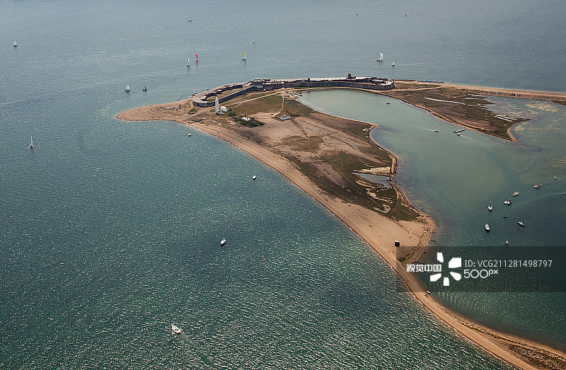 赫斯特角灯塔和赫斯特城堡图片素材