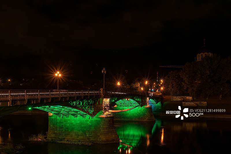 维尔纽斯旧兹韦里纳斯桥，立陶宛图片素材