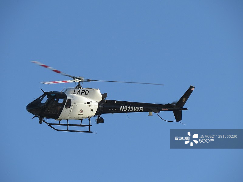 洛杉矶警察局直升机图片素材