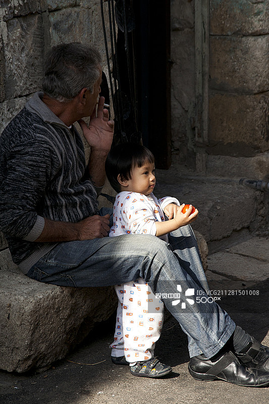 父亲和儿子图片素材