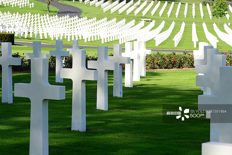 法国圣阿沃尔德美军公墓图片素材