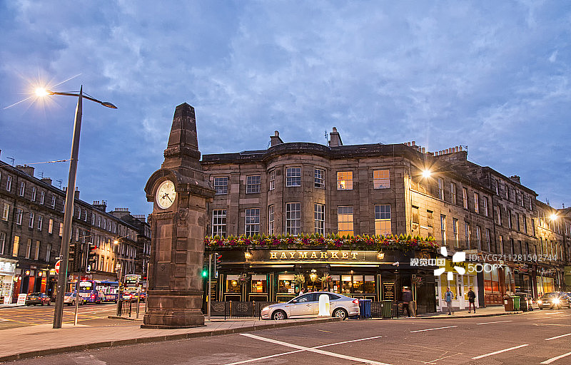 黄昏时的干草市场图片素材