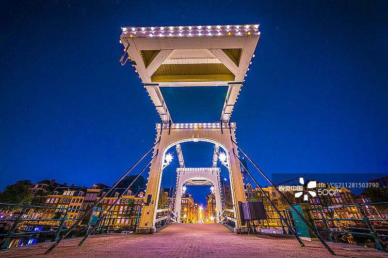 阿姆斯特丹的瘦桥图片素材