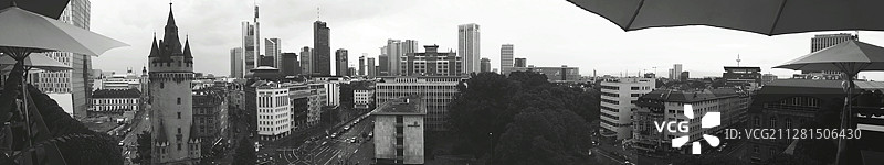 法兰克福城市全景图片素材
