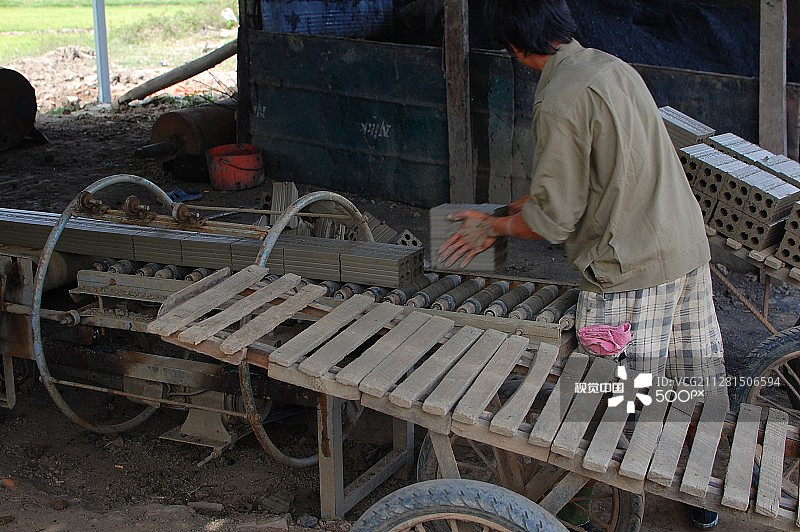 小型砖厂图片素材