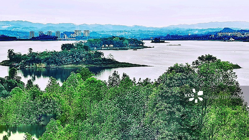 长寿湖图片素材